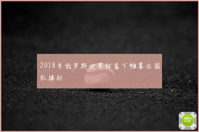 2018年俄罗斯世界杯落下帷幕法国队捧杯